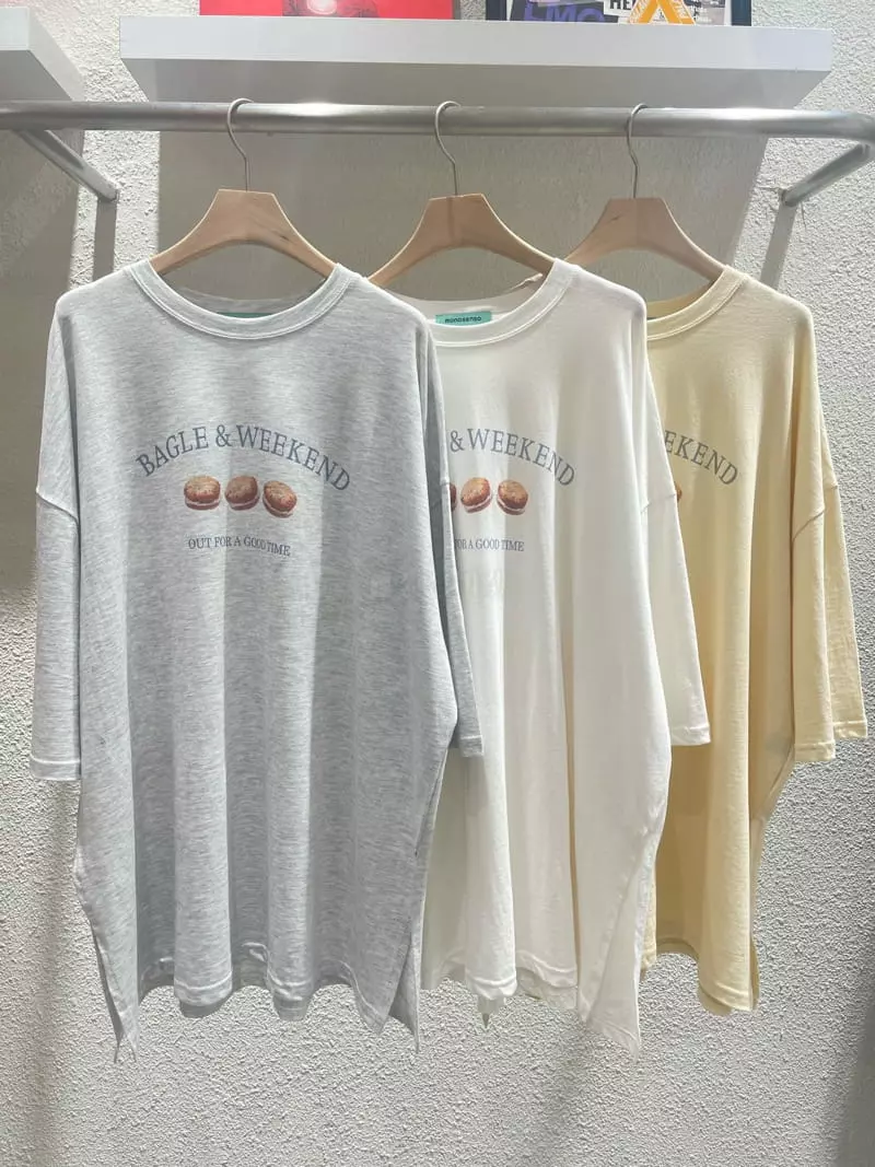 Monosenso - Korean Women Fashion - #shopsmall - Bagle Slit Tee - 9