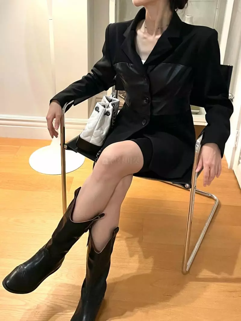 Monosenso - Korean Women Fashion - #shopsmall - Leather Color Jacket - 5