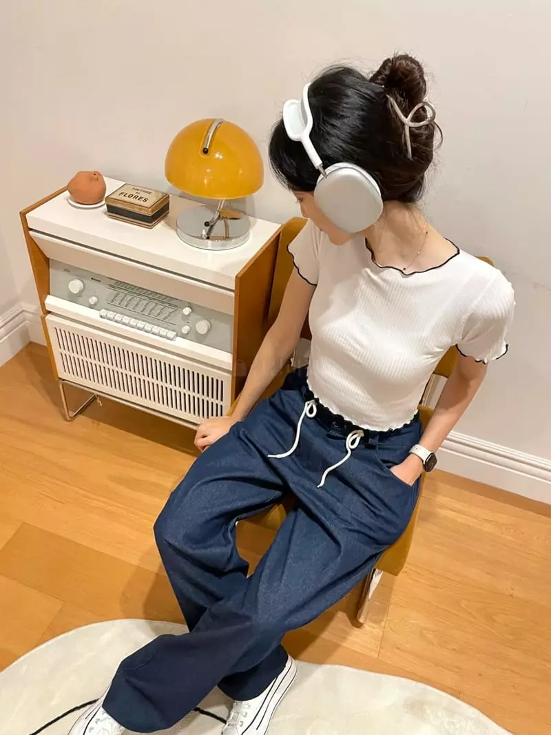 Monosenso - Korean Women Fashion - #shopsmall - Denim String Wide Pants - 3