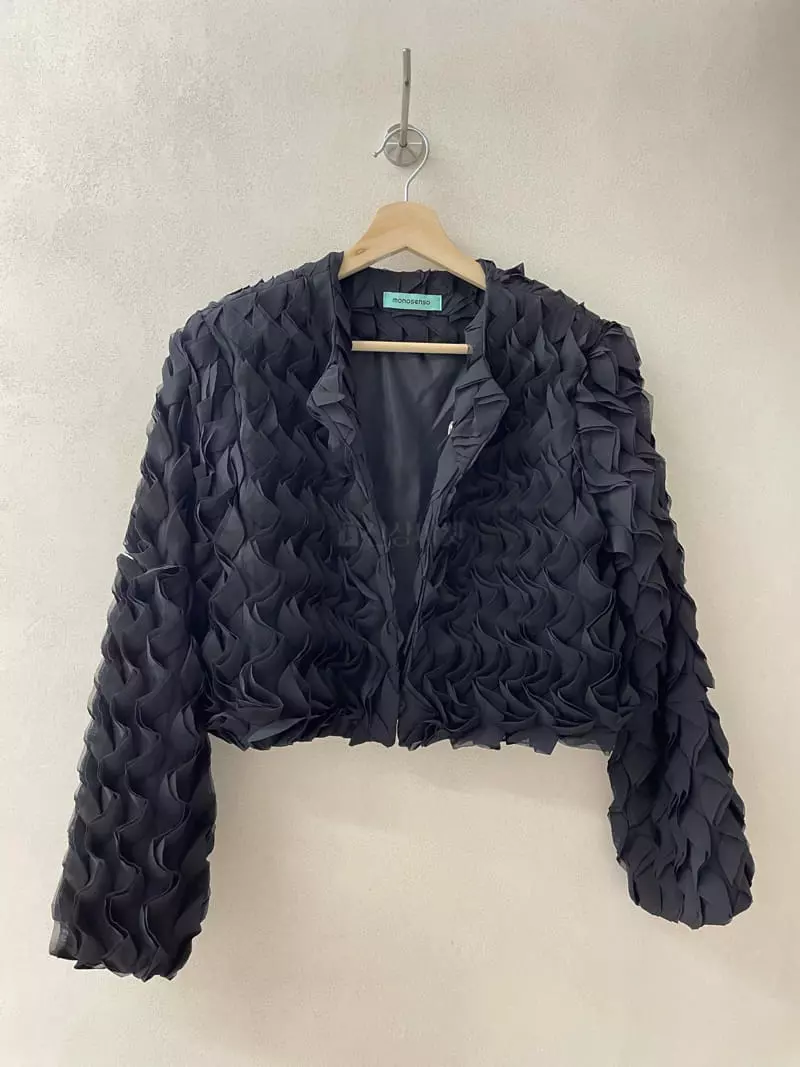 Monosenso - Korean Women Fashion - #thatsdarling - Wave Frill Jacket - 8