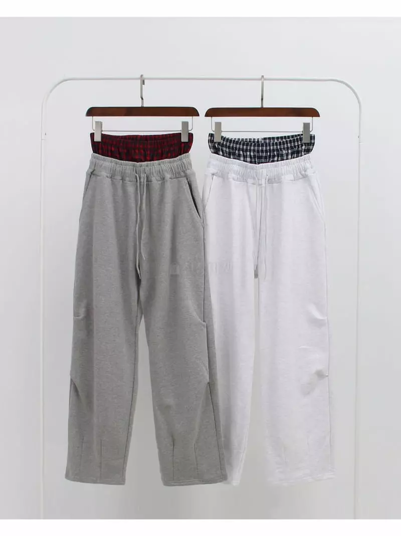 Monosenso - Korean Women Fashion - #vintageinspired - Check Wide Pants - 10