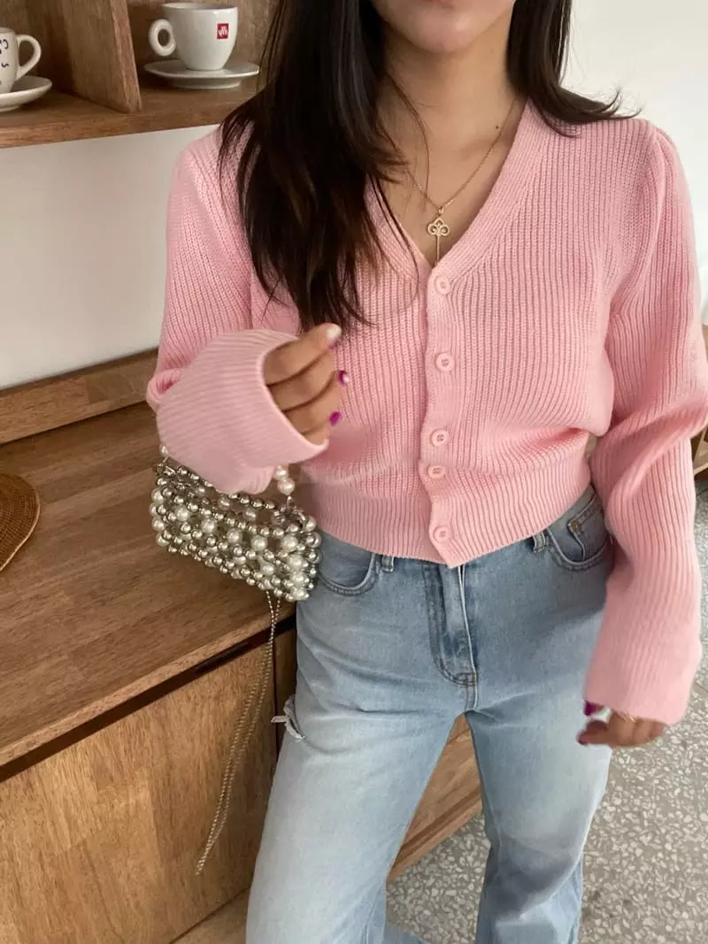 Monosenso - Korean Women Fashion - #vintageinspired - V Neck Crop Cardigan - 6