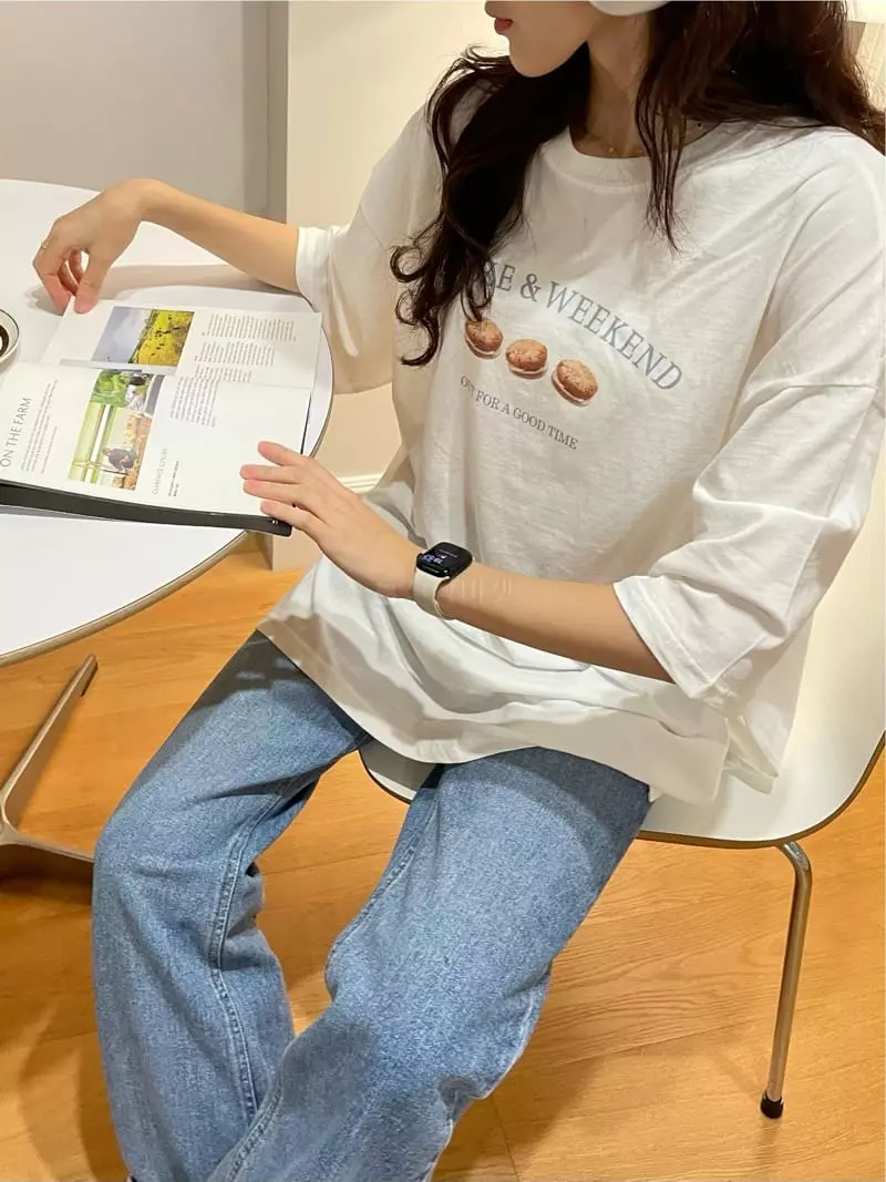 Monosenso - Korean Women Fashion - #vintagekidsstyle - Bagle Slit Tee - 5