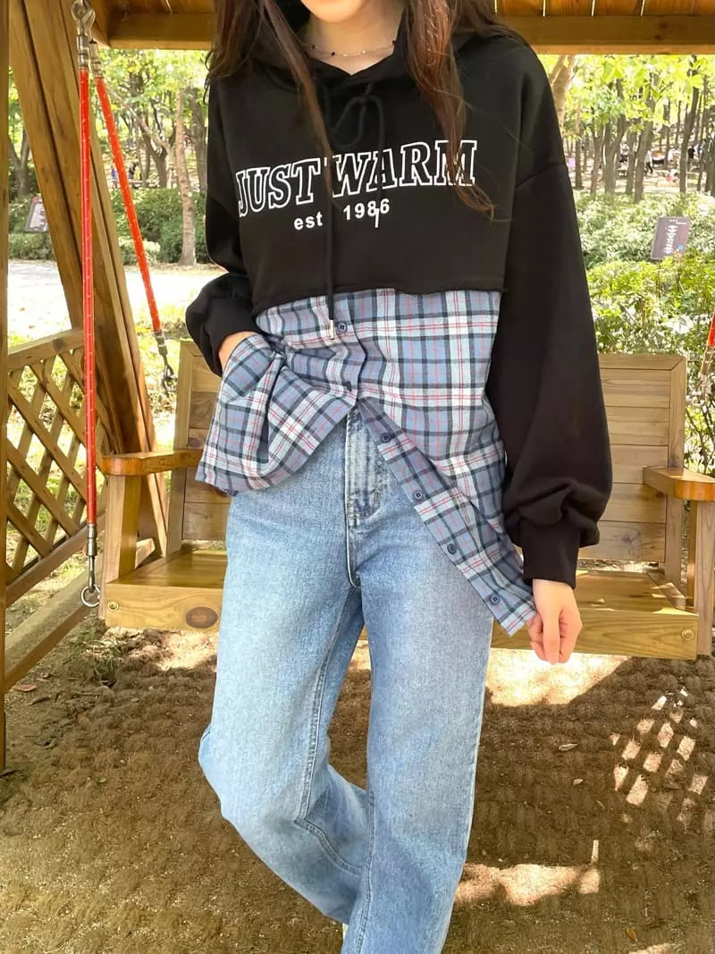 Monosenso - Korean Women Fashion - #womensfashion - Check Hoody - 2