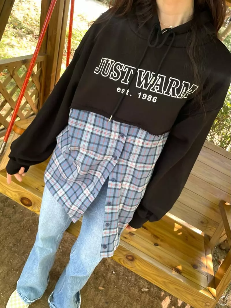 Monosenso - Korean Women Fashion - #womensfashion - Check Hoody - 6