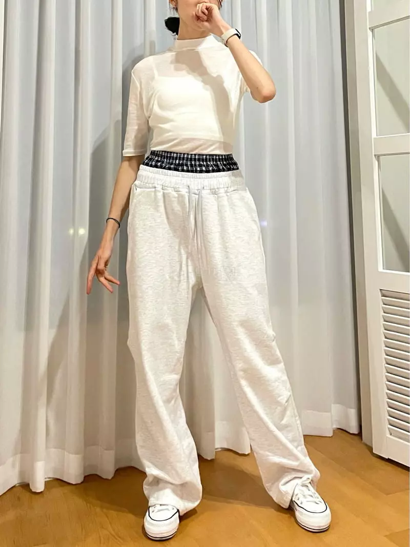 Monosenso - Korean Women Fashion - #womensfashion - Check Wide Pants - 5