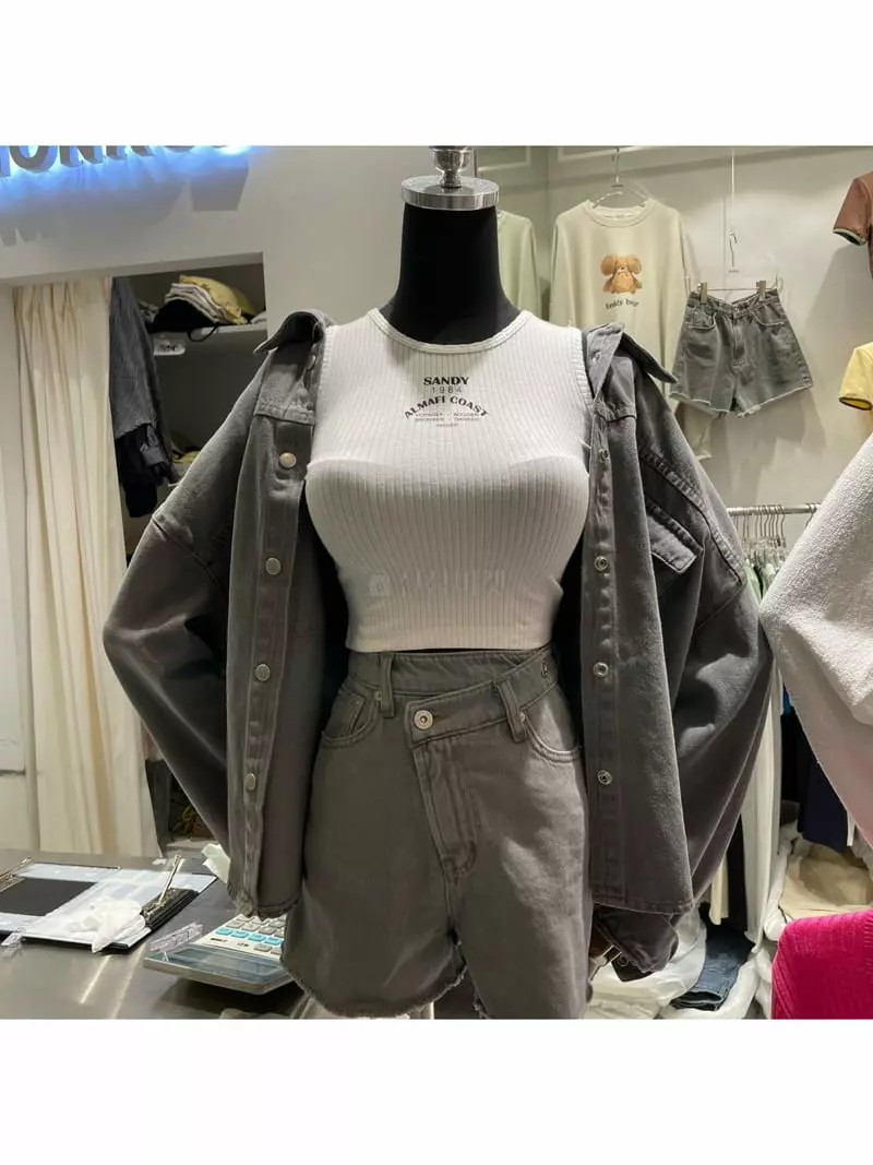 Monroe - Korean Women Fashion - #momslook - Gray Set Up Shirt