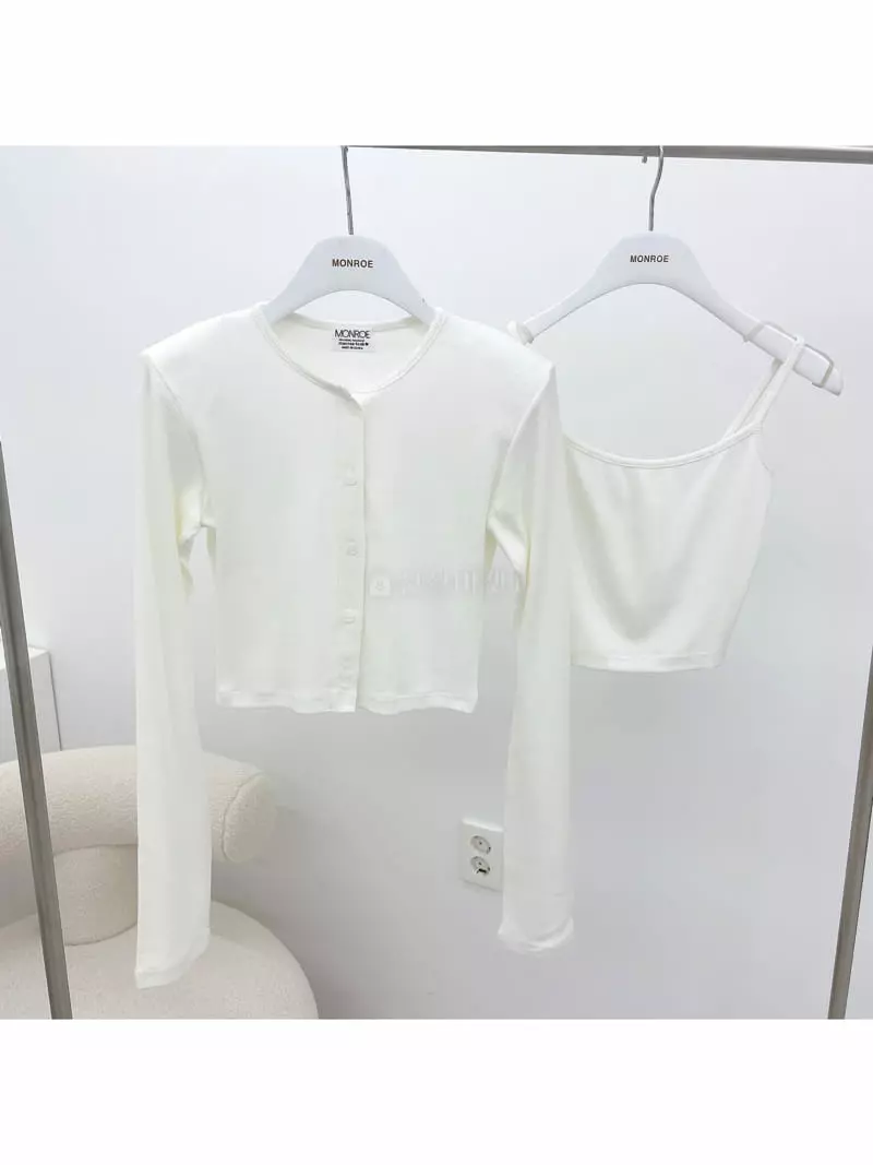 Monroe - Korean Women Fashion - #momslook - New Crop Vest - 5