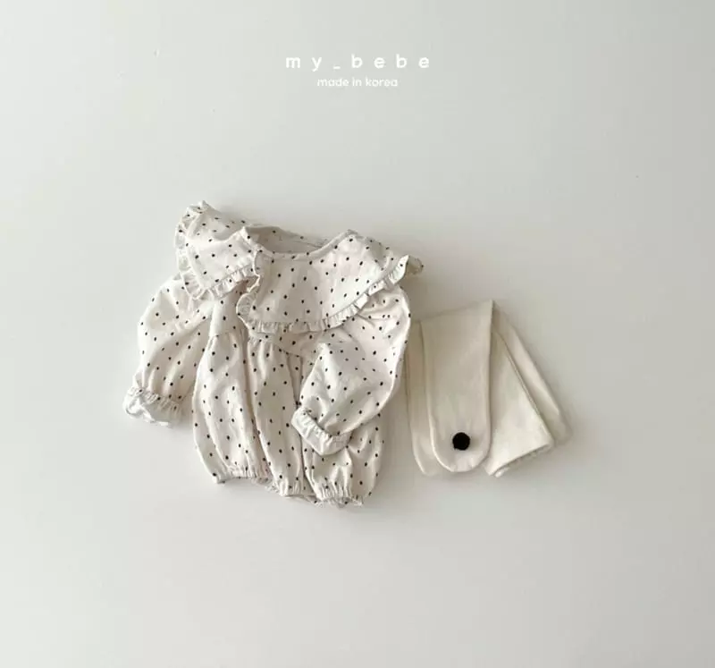 My Bebe - Korean Baby Fashion - #babyboutique - Frill Collar Bodysuit - 5