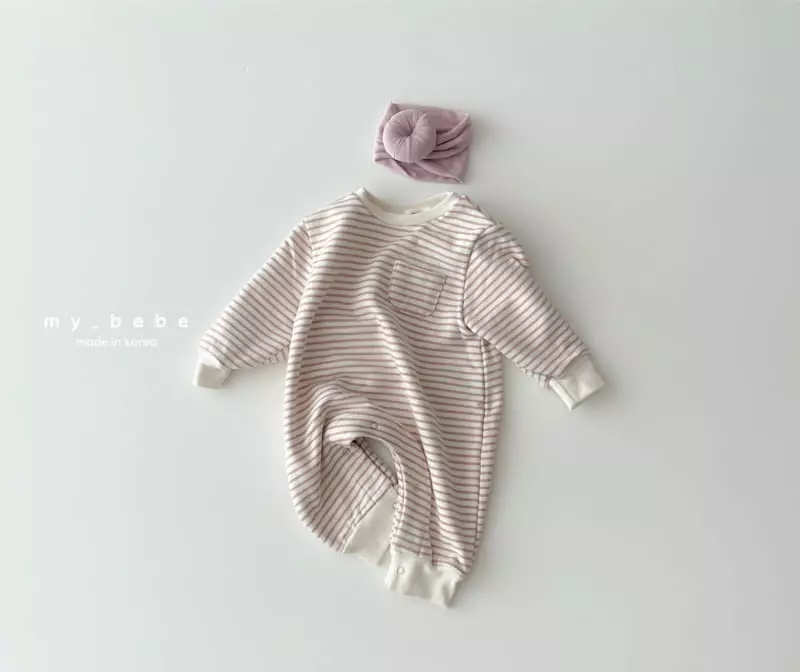 My Bebe - Korean Baby Fashion - #babyclothing - Stripes Bodysuit 22 - 11
