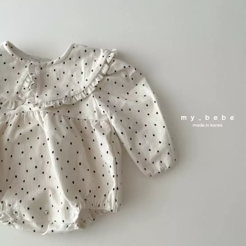 My Bebe - Korean Baby Fashion - #babyclothing - Frill Collar Bodysuit - 8