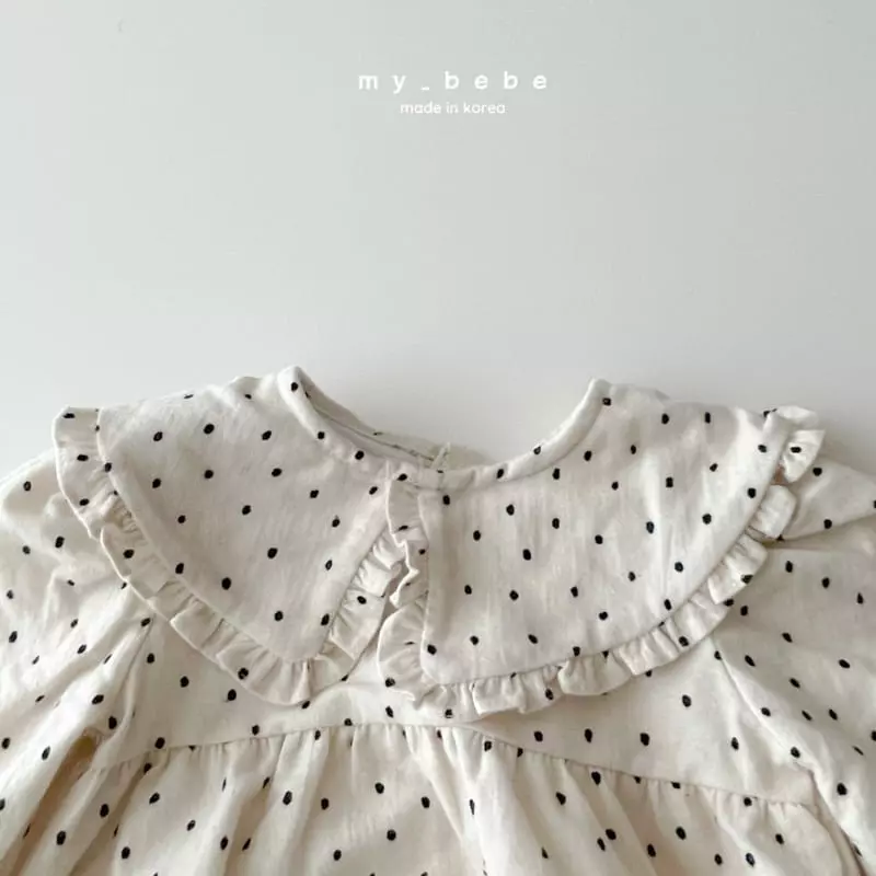 My Bebe - Korean Baby Fashion - #babyfashion - Frill Collar Bodysuit - 9