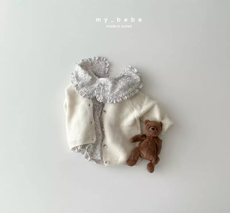 My Bebe - Korean Baby Fashion - #babygirlfashion - Frill Collar Bodysuit - 11