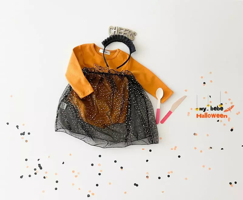 My Bebe - Korean Baby Fashion - #babylifestyle - Bebe Pumpkin Bodysuit with Bonnet - 6