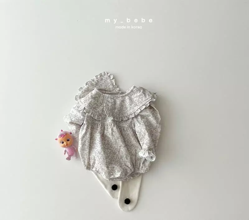 My Bebe - Korean Baby Fashion - #babylifestyle - Frill Collar Bodysuit - 12