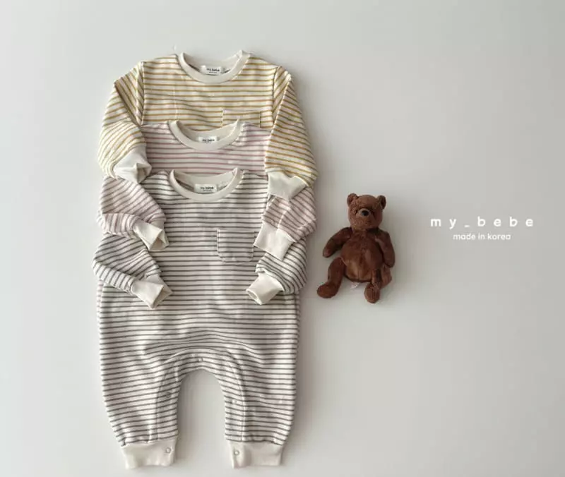 My Bebe - Korean Baby Fashion - #babyoninstagram - Stripes Bodysuit 22