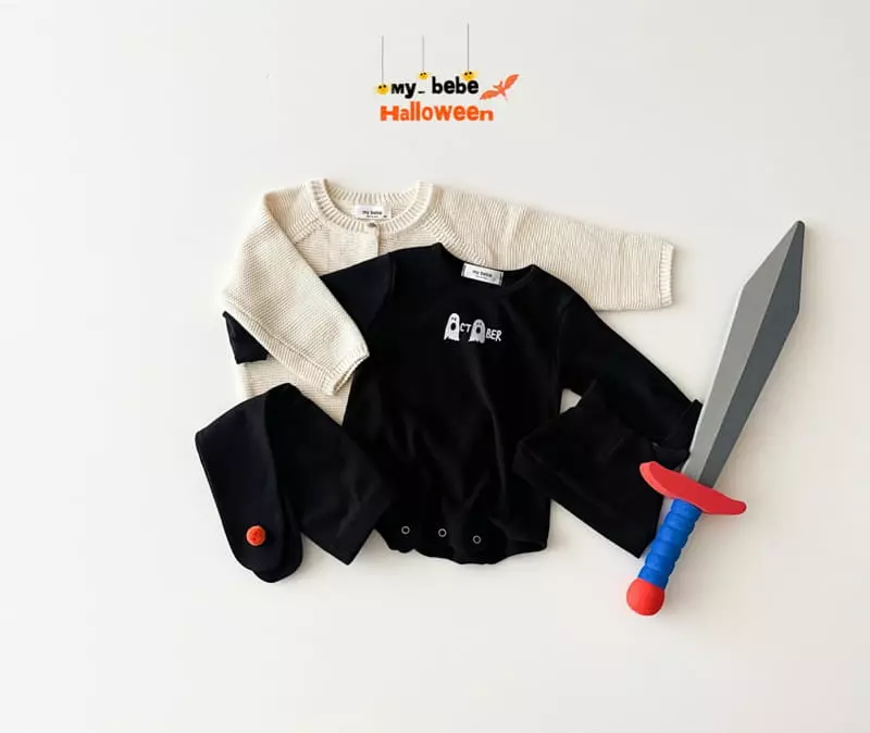 My Bebe - Korean Baby Fashion - #babyootd - Bebe Halloween Bodysuit with Bonnet - 9