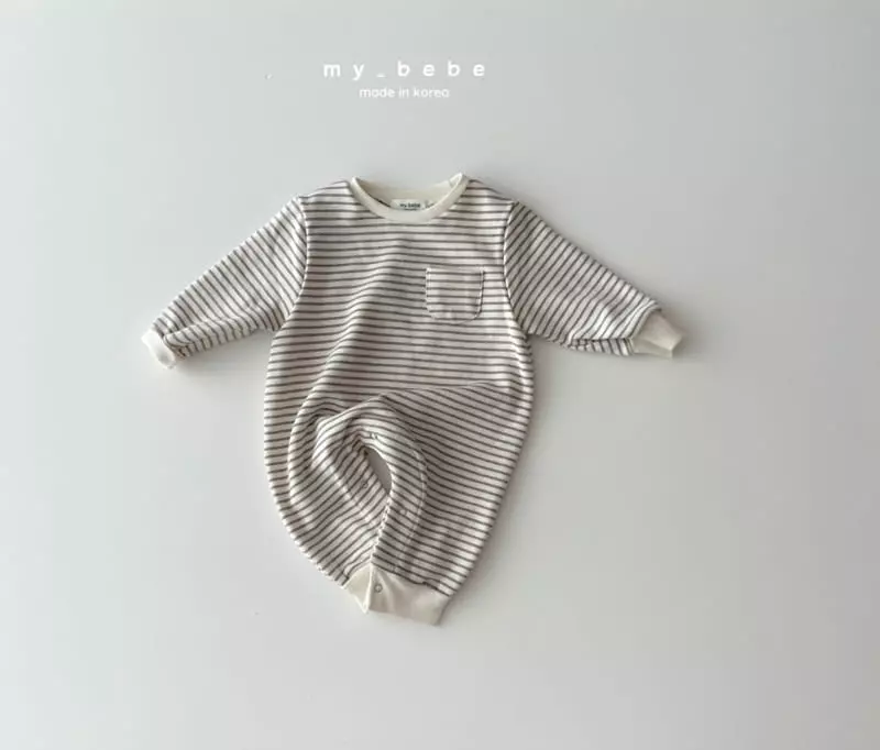 My Bebe - Korean Baby Fashion - #babyoutfit - Stripes Bodysuit 22 - 3