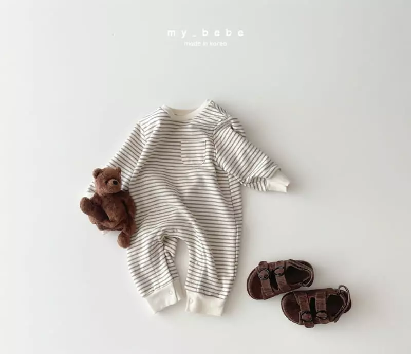 My Bebe - Korean Baby Fashion - #babyoutfit - Stripes Bodysuit 22 - 4