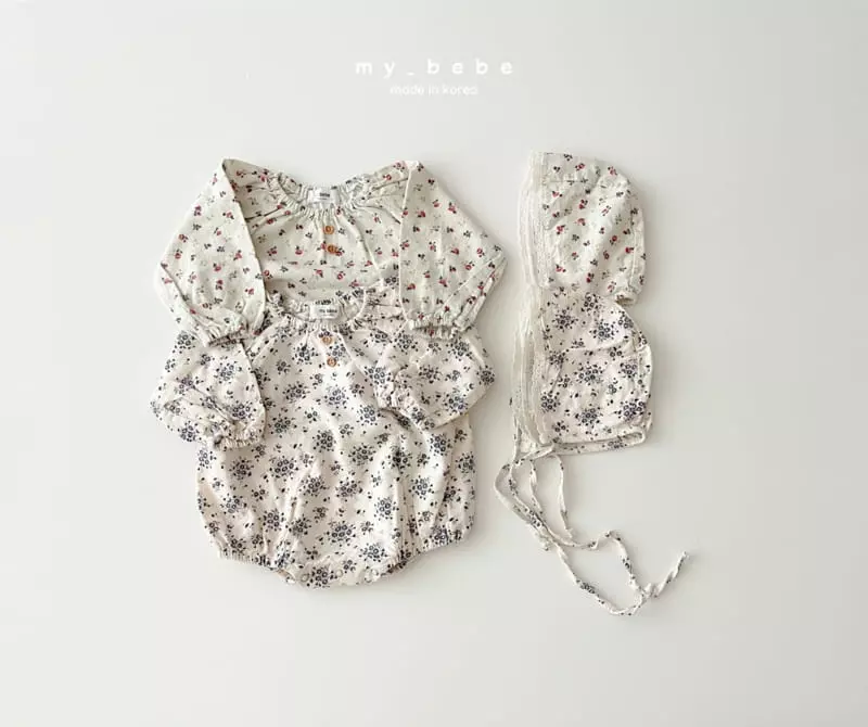 My Bebe - Korean Baby Fashion - #babywear - Lolo Shirring Bodysuit Set - 3