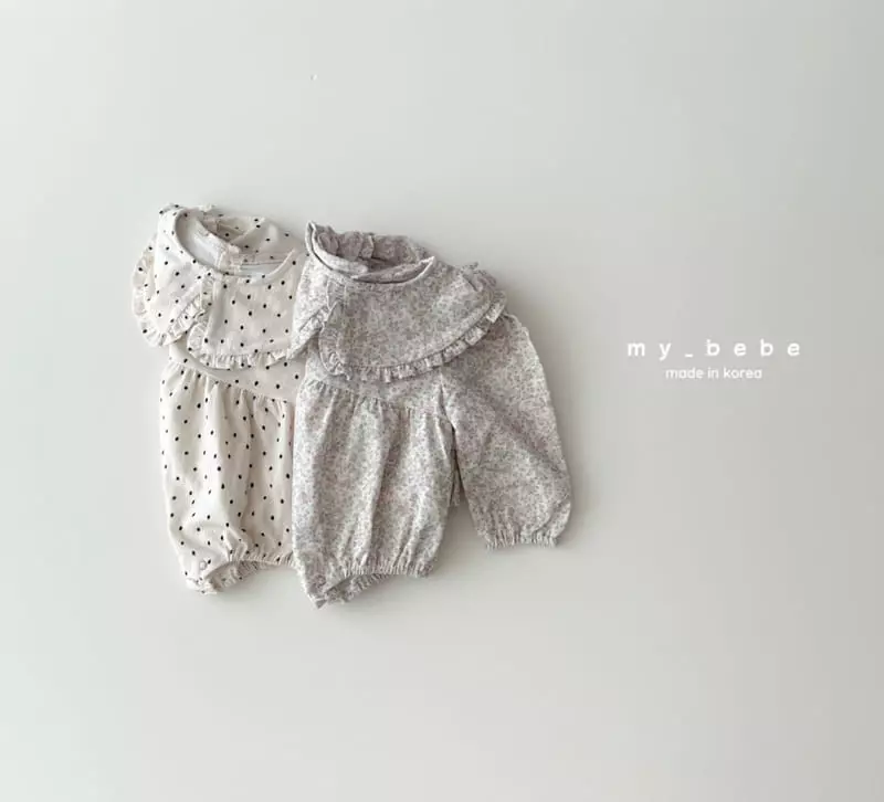 My Bebe - Korean Baby Fashion - #babywear - Frill Collar Bodysuit - 2
