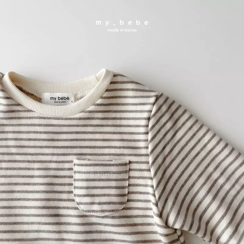 My Bebe - Korean Baby Fashion - #onlinebabyboutique - Stripes Bodysuit 22 - 6