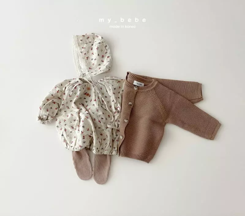 My Bebe - Korean Baby Fashion - #babywear - Lolo Shirring Bodysuit Set - 4