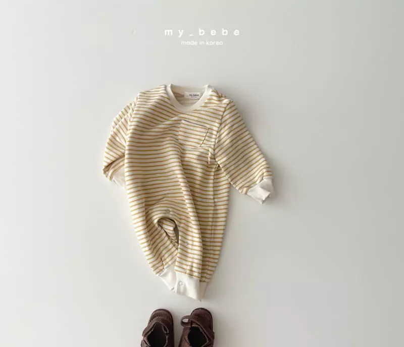 My Bebe - Korean Baby Fashion - #onlinebabyshop - Stripes Bodysuit 22 - 7