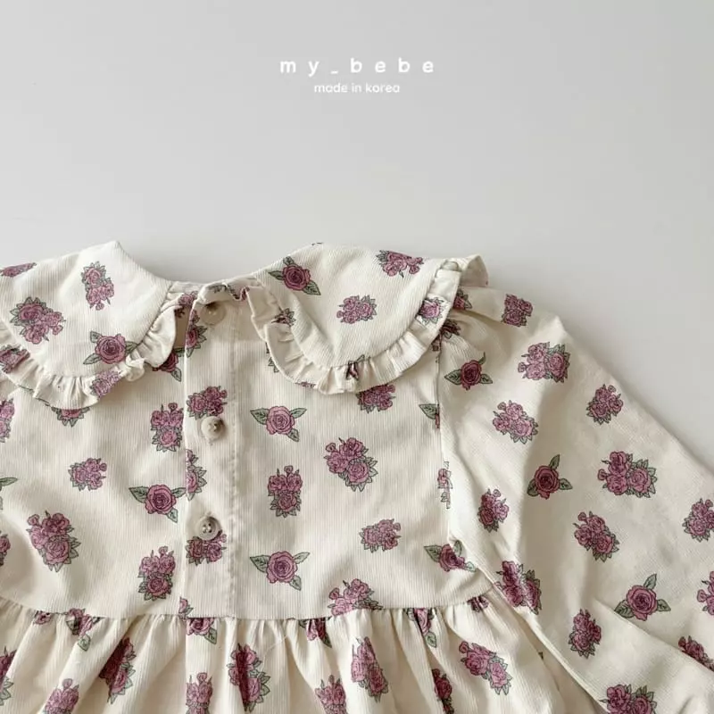 My Bebe - Korean Children Fashion - #childofig - Frill Collar One-piece - 9