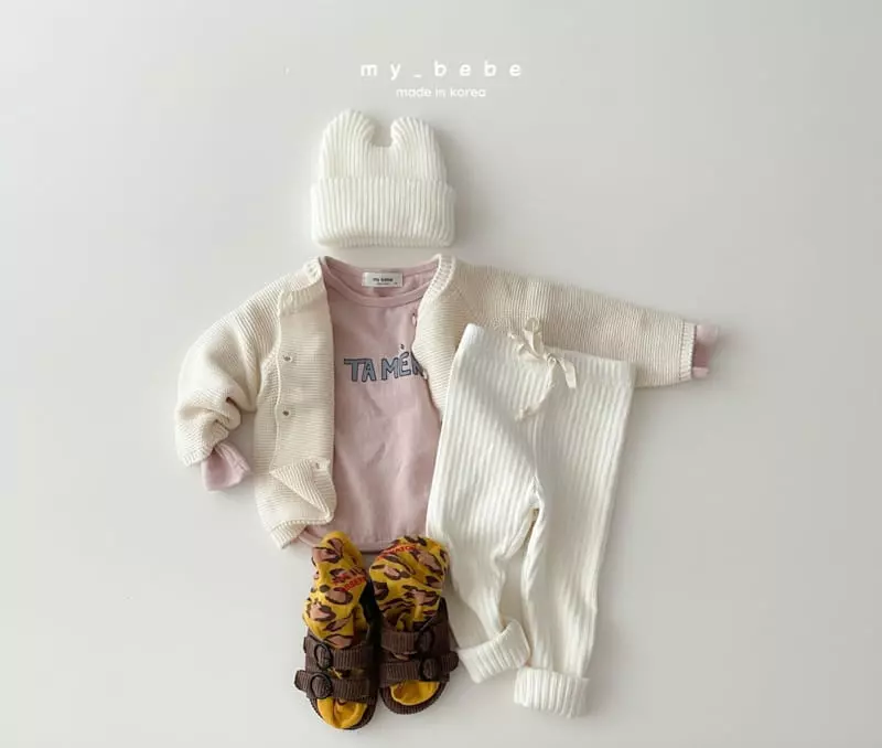 My Bebe - Korean Children Fashion - #childofig - Peach Sticky Leggings - 4