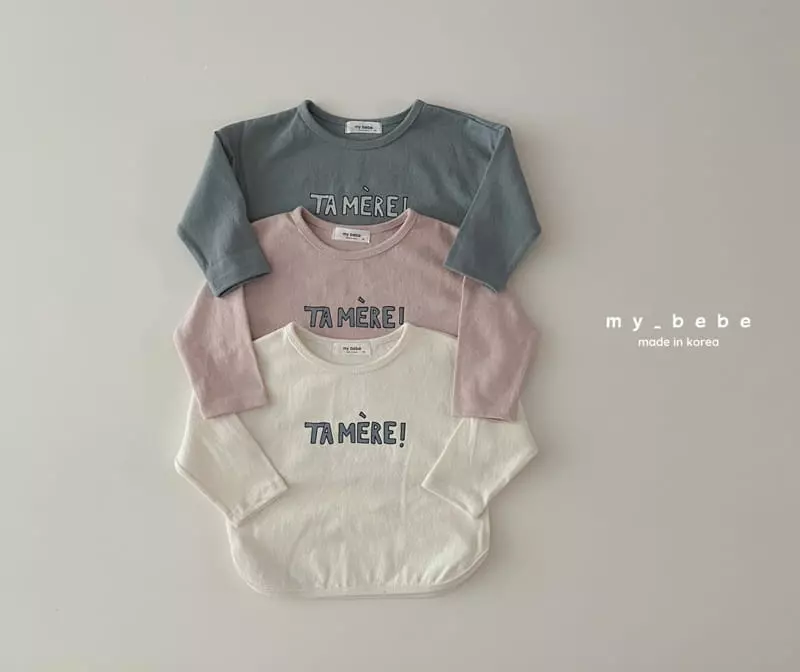 My Bebe - Korean Children Fashion - #designkidswear - Mommy Piping Tee - 2