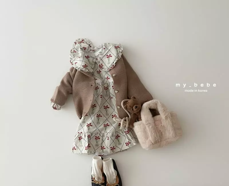 My Bebe - Korean Children Fashion - #designkidswear - Frill Collar One-piece - 11
