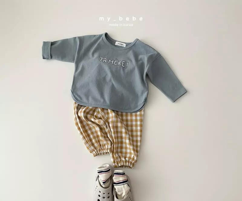 My Bebe - Korean Children Fashion - #designkidswear - Check Pumpkin Pants - 4