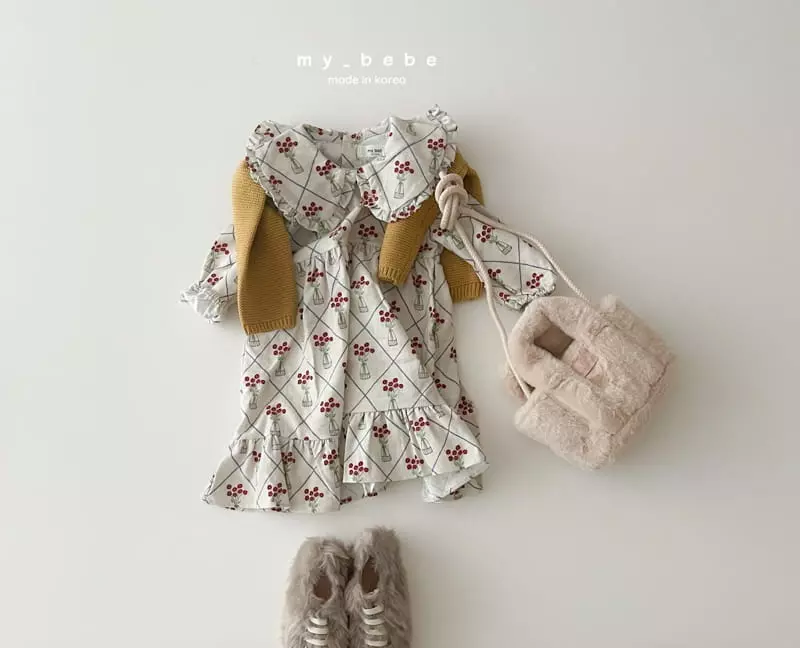 My Bebe - Korean Children Fashion - #discoveringself - Frill Collar One-piece - 12
