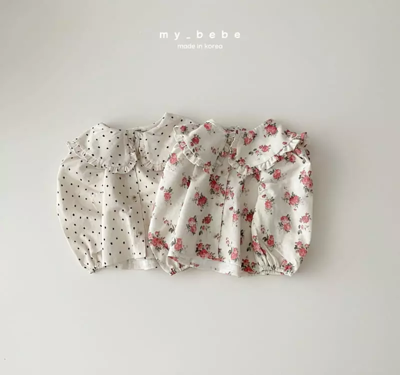 My Bebe - Korean Children Fashion - #fashionkids - Big Collar Blouse