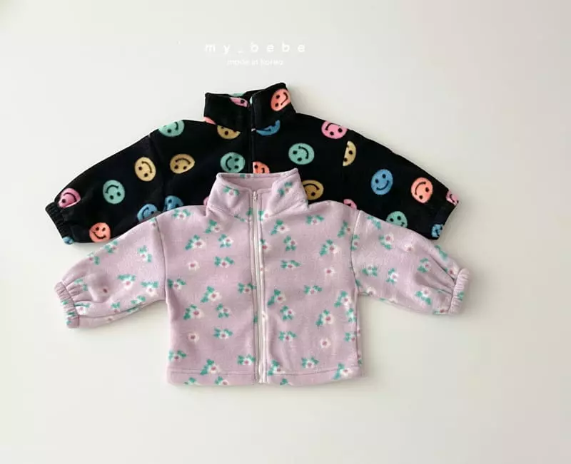 My Bebe - Korean Children Fashion - #kidsshorts - Fleece Zip-up