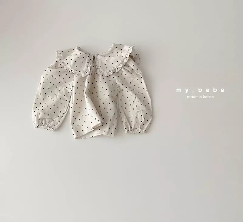 My Bebe - Korean Children Fashion - #kidsstore - Big Collar Blouse - 3