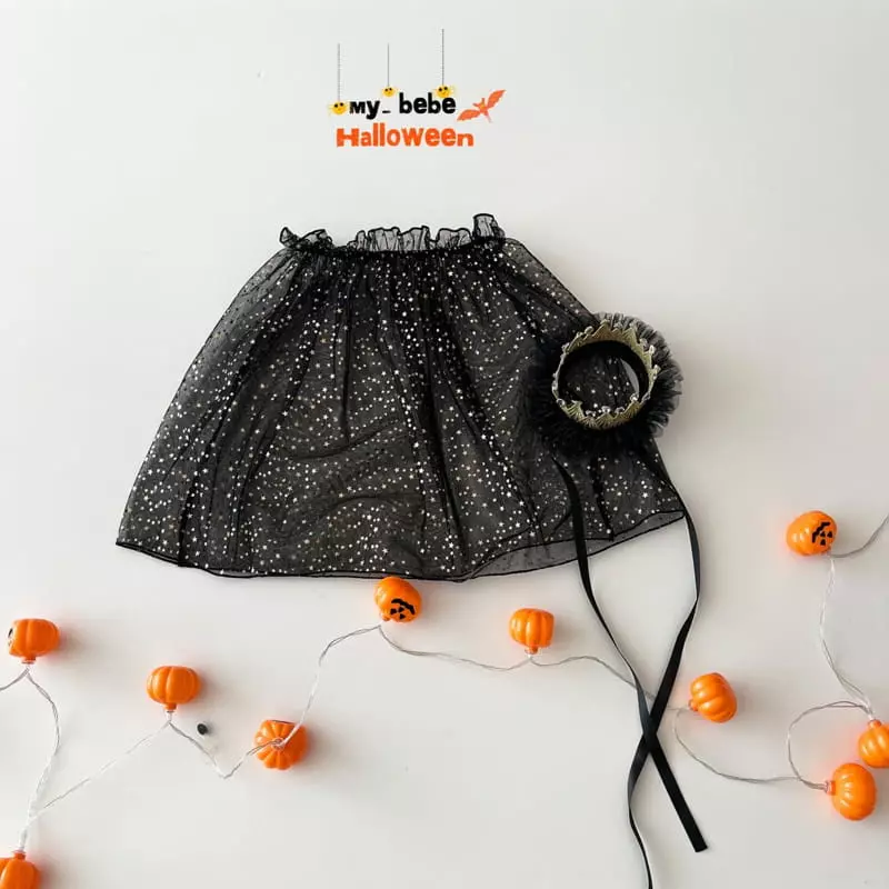 My Bebe - Korean Children Fashion - #kidzfashiontrend - Halloween Sha Skirt - 6