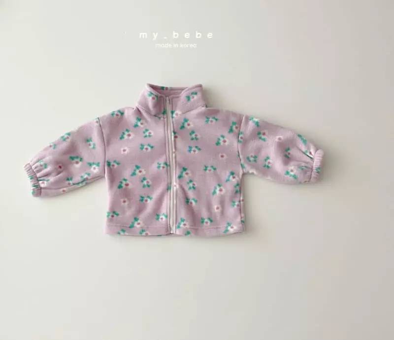 My Bebe - Korean Children Fashion - #kidzfashiontrend - Fleece Zip-up - 3