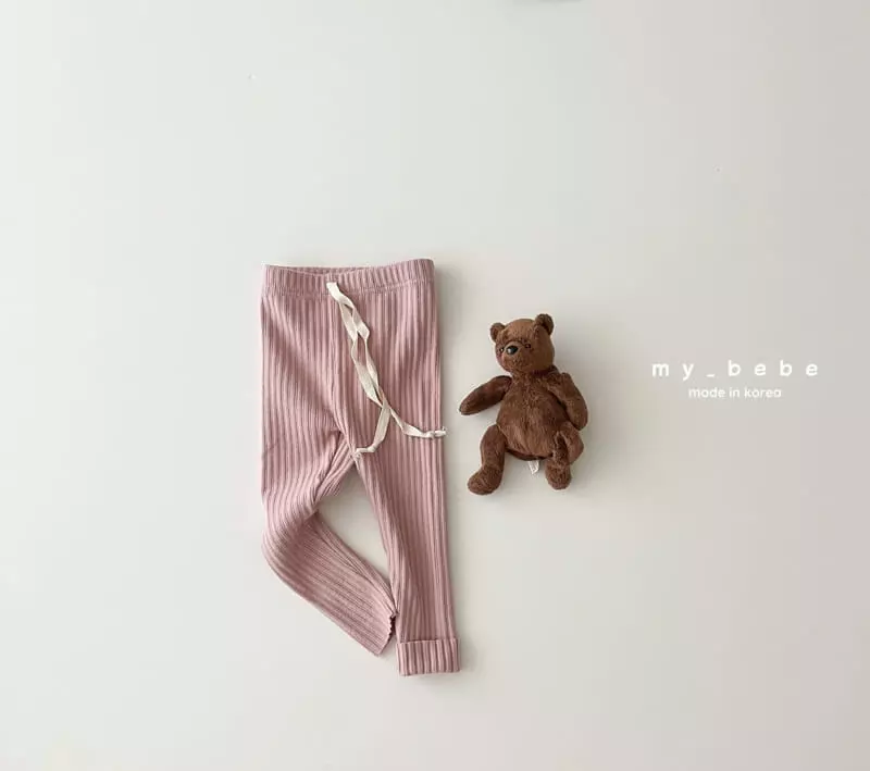 My Bebe - Korean Children Fashion - #littlefashionista - Peach Sticky Leggings - 12