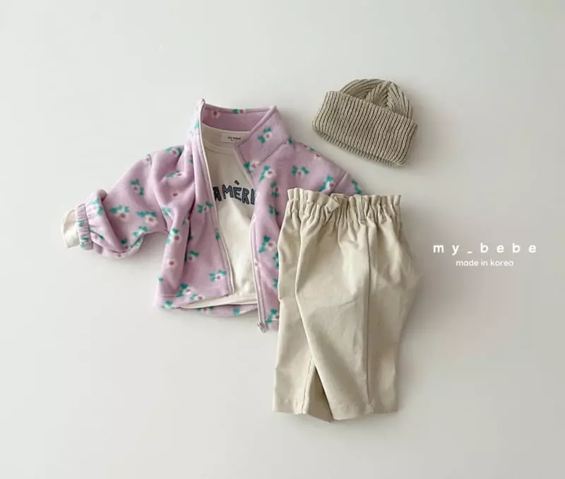 My Bebe - Korean Children Fashion - #littlefashionista - Fleece Zip-up - 5