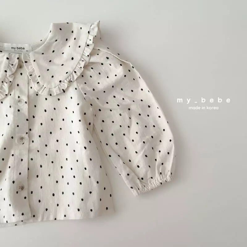 My Bebe - Korean Children Fashion - #magicofchildhood - Big Collar Blouse - 7