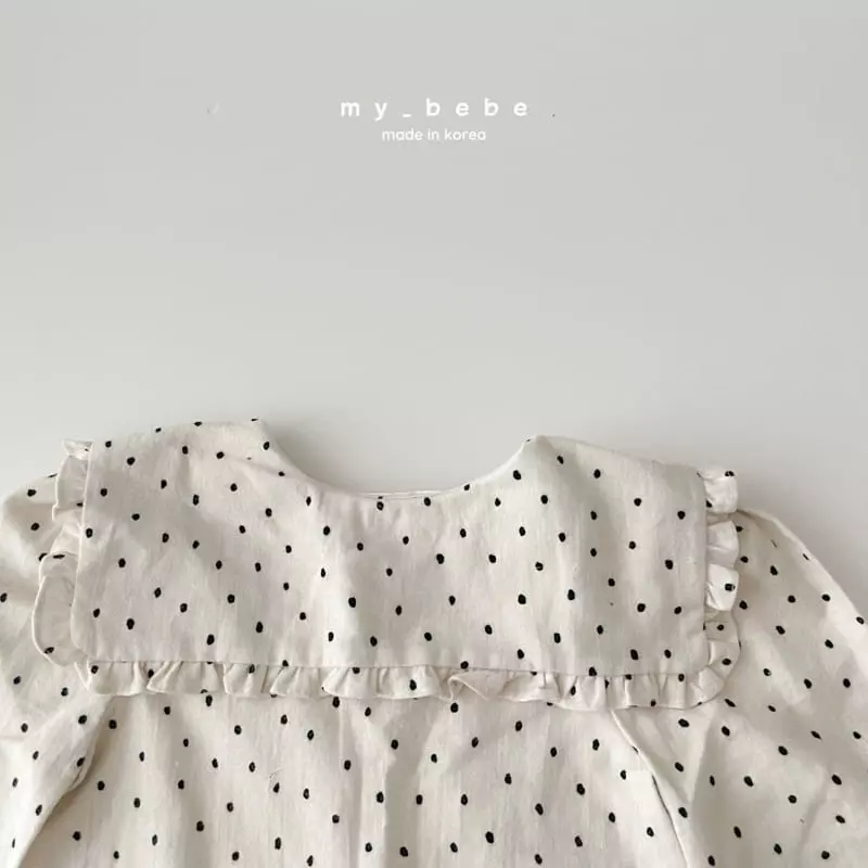 My Bebe - Korean Children Fashion - #minifashionista - Big Collar Blouse - 8