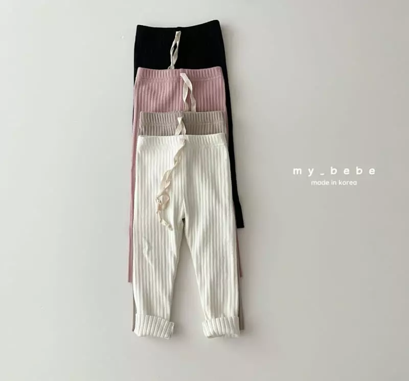 My Bebe - Korean Children Fashion - #prettylittlegirls - Peach Sticky Leggings