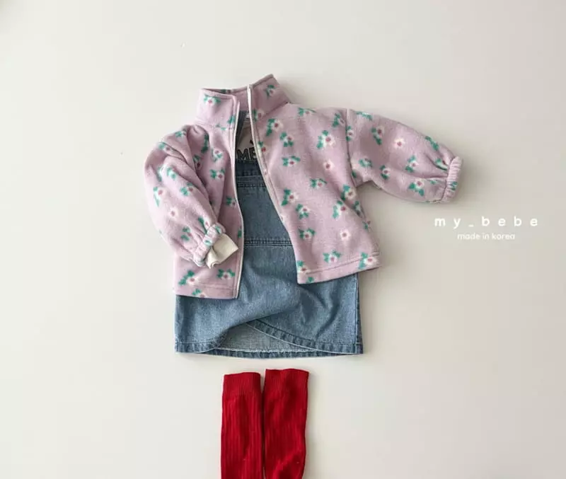 My Bebe - Korean Children Fashion - #prettylittlegirls - Fleece Zip-up - 8