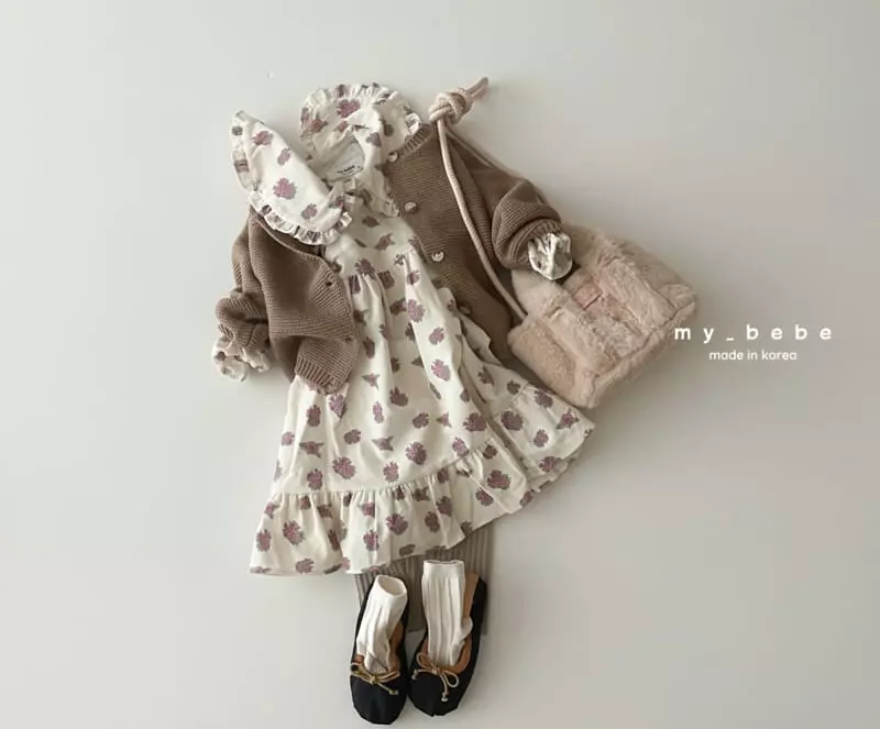 My Bebe - Korean Children Fashion - #prettylittlegirls - Frill Collar One-piece - 5