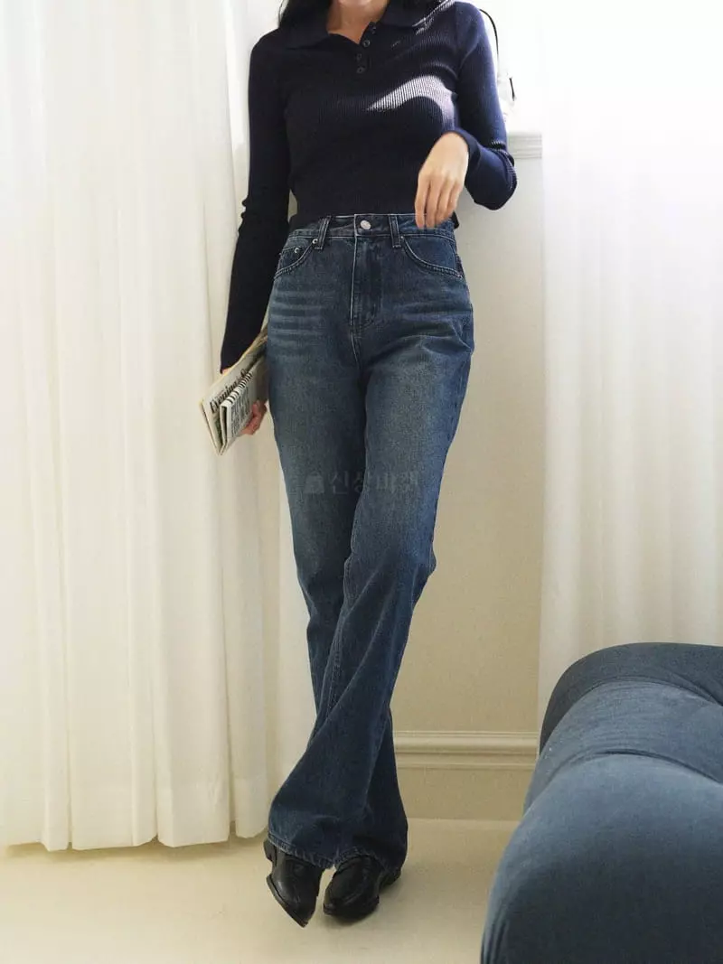 Nan - Korean Women Fashion - #momslook - Washing Jeans - 5