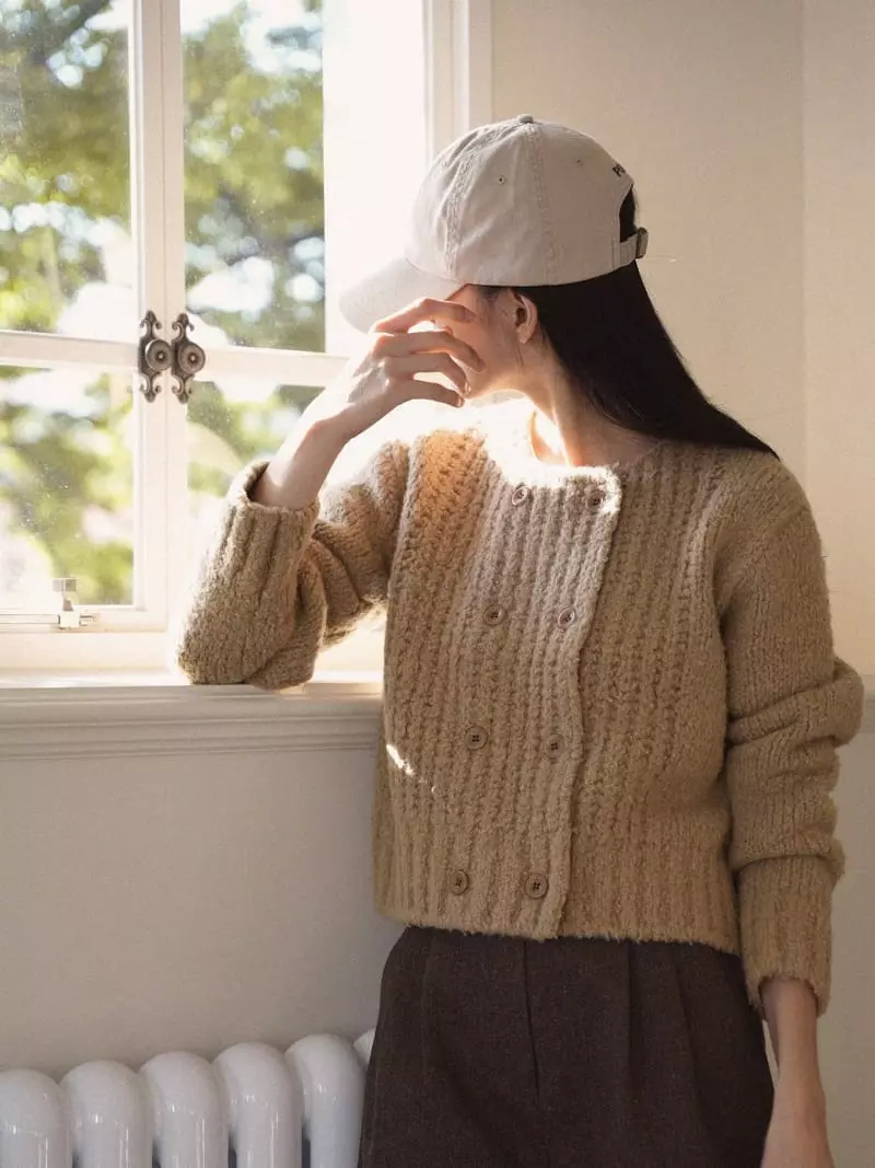 Nan - Korean Women Fashion - #momslook - Cloud Double Cardigan - 6