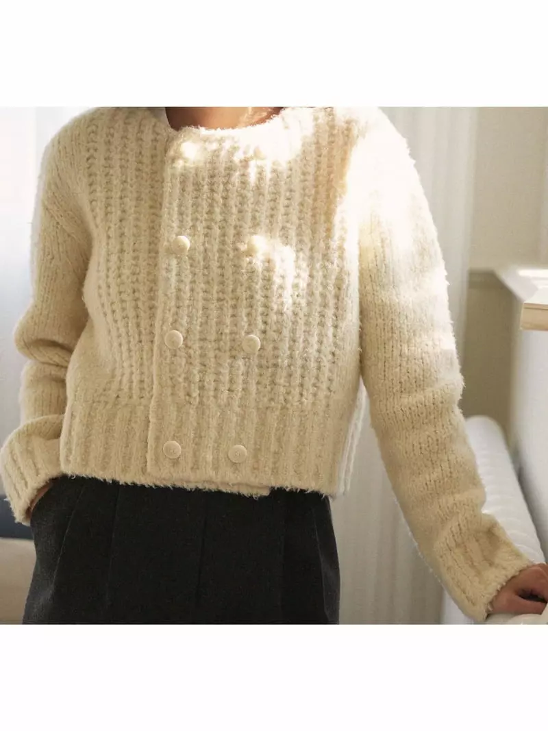 Nan - Korean Women Fashion - #momslook - Cloud Double Cardigan - 8