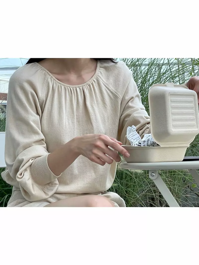 Nan - Korean Women Fashion - #momslook - Shirring Knit Blouse - 10